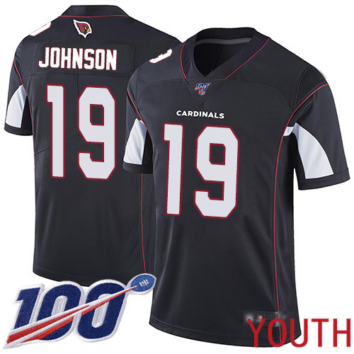 Arizona Cardinals Limited Black Youth KeeSean Johnson Alternate Jersey NFL Football #19 100th Season Vapor Untouchable->youth nfl jersey->Youth Jersey